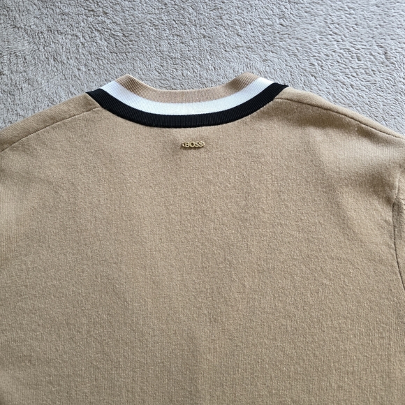 Boss Felipina Wool Blend V Neck Sweater Size Medium - Picture 8 of 13